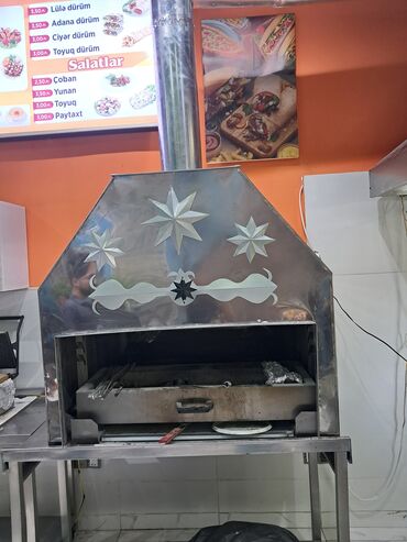 Tullantı qabları: Paslanmayan poladdan peşəkar manqal–soba (şaxta ilə) Məhsul təsviri