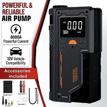 Avtomobil kompressorları və nasosları: 10‑u 1-də Avtostarter və Hava Kompressoru Çoxfunksiyalı portativ — 12