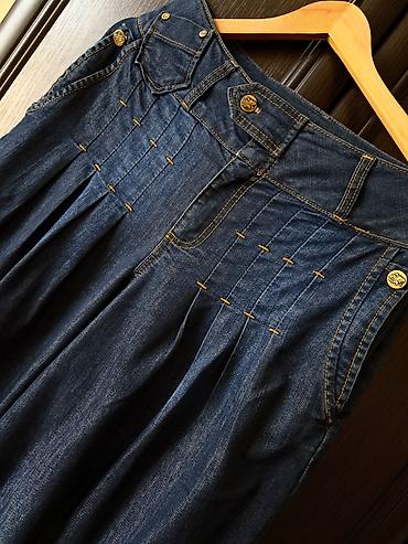 son zeng dekoru: Məhsul: Denim kulet (kloş kəsimli geniş şalvar-ətək) - Material: Orta — 1