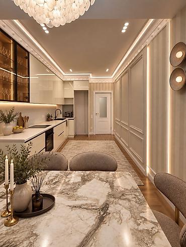 osh flat: 2 комнаты, 72 м², Ошский рынок / базар Элитка, 8 этаж, Дизайнерский ремонт — 1