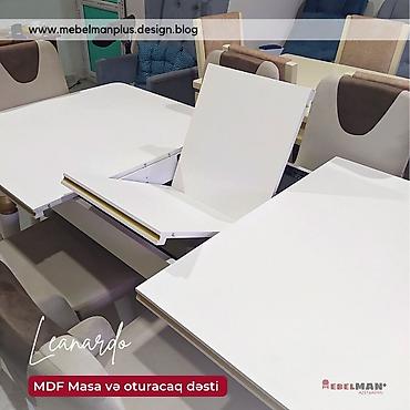 ay: Qonaq otağı üçün, Yeni, Açılan, Dördbucaq masa, 6 stul — 2