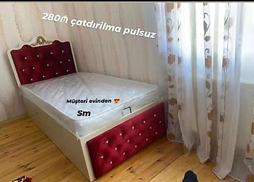 divan krovat: Yeni, Təknəfərlik çarpayı, Bazalı, Matras ilə, Siyirməsiz — 1