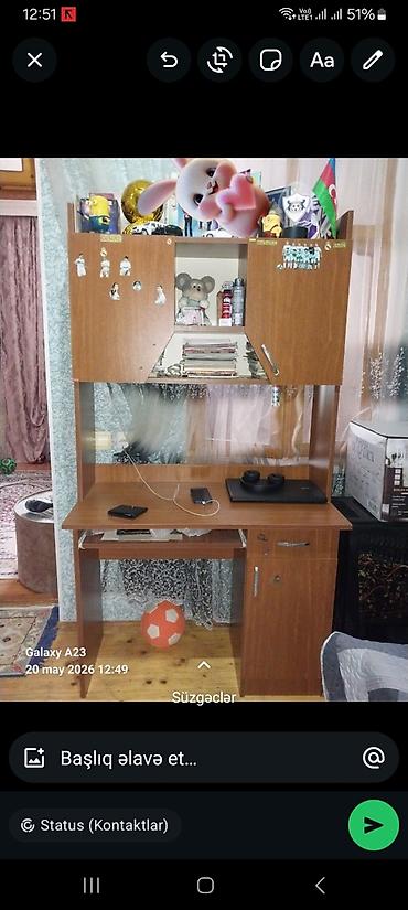 ucuz skaflar: Düz masa, Polkalı, Siyirməli, Sadə laminat, Zəmanətsiz, Kredit yoxdur — 1