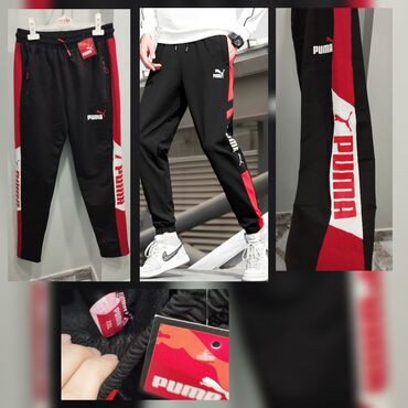 замшевые мужские ботинки: Спортивный костюм Puma, S (EU 36), M (EU 38), L (EU 40), цвет - Черный