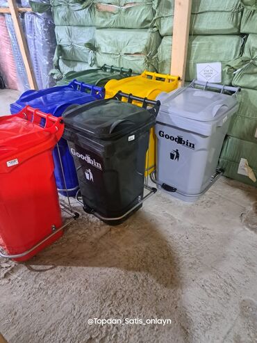 Tullantı qabları: Məişət Tullantı qutuları. 20 lt den 1100 lt qeder movcuddur. Plastik — 19