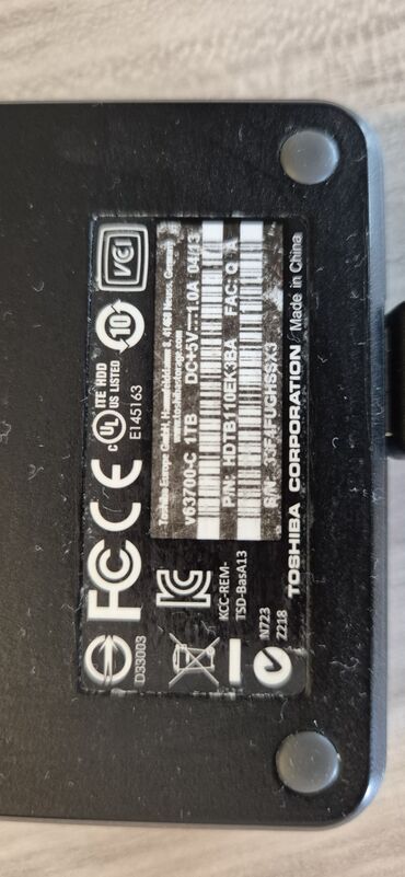 Sərt disklər (HDD): Xarici Sərt disk (HDD) Toshiba, 1 TB, İşlənmiş — 4