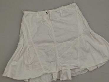 szara plisowane spódnice midi: White, Spódnica damska, rozmiar L