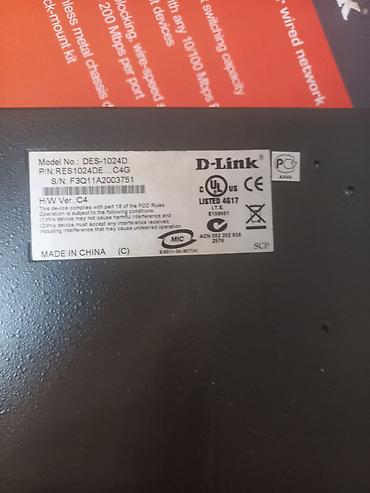 Modemlər və şəbəkə avadanlıqları: D‑Link DES‑1024D 24-port Fast Ethernet switch Xüsusiyyətlər: - 24x — 3
