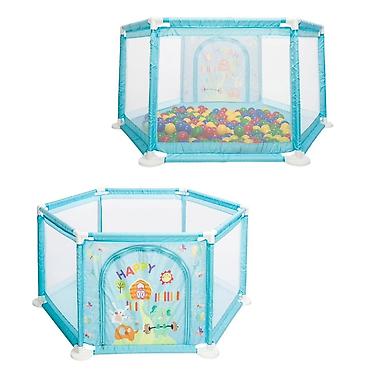 Podloge za igru: Sestougaona ogradica za bebe Dostupne boje : siva, plava i roze — 4