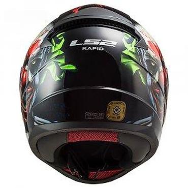 Kawasaki: LS2 Rapid integralna kaciga – grafika “Clown/Neon” - Integralna — 7