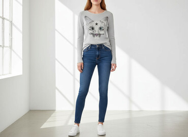 sweter z zamkiem hm: H&M, Жіноча блуза, розмір XS