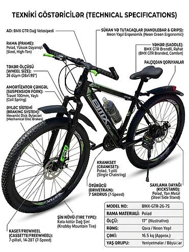 Velosipedlər: Dağ velosipedi bmx gtr-906 26-lıq - 200 manat 29-luq - 220 manat — 2