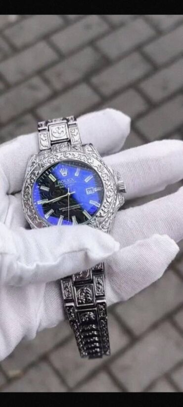 gumus qolbaqlar kisi ucun: Новый, Наручные часы, Rolex, цвет - Серебристый