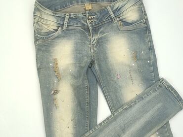 spodnie jeansy damskie z dziurami: XL (EU 42), condition - Good