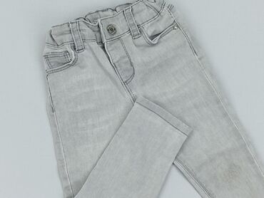 dark grey skinny jeans: Spodnie jeansowe, 1.5-2 lat, 92, stan - Bardzo dobry