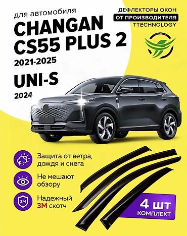 cha: Дефлекторы окон для CHANGAN CS55 Plus 2 (2021–2025) и UNI-S (2024) - — 1