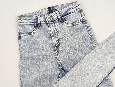 czarne spódnice jeansowe z przetarciami: Jeansy, H&M, S, stan - Dobry