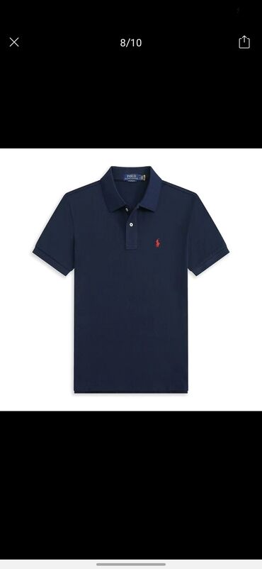 Футболки: Футболка Polo ralph lauren темно синяя люксовое качество бирки все