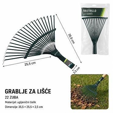 KMT 22 grabulje 501802 Grabulje za lišće sa 22 zuba, namenjene za