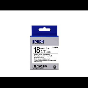 termo printer: Epson LabelWorks LK-5WBW (C53S655012) – Güclü yapışqanlı etiket lenti — 3