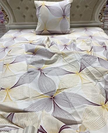 bed sheets: Постельное белье из хлопка 100% с разноцветными принтами Полуторки — 3