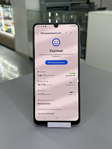 Уюлдук телефондор жана аксессуарлар: Samsung Galaxy A32, Колдонулган, 64 ГБ, түсү - Көгүлтүр, 2 SIM — 6