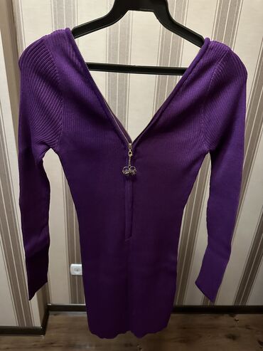 фиолетовое платье: Повседневное платье, Короткая модель, S (EU 36)