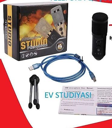 yaxa mikrofonu: Mikrofon ses yazmaq studiyasi ev ucun . Mikrofon usb(guclendirici usb — 2
