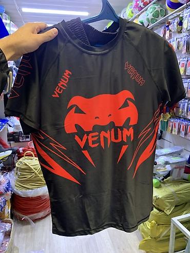 Футболкалар: Футболка спортивная VENUM Размеры уточняйте! - Цвет: чёрный с ярким — 1