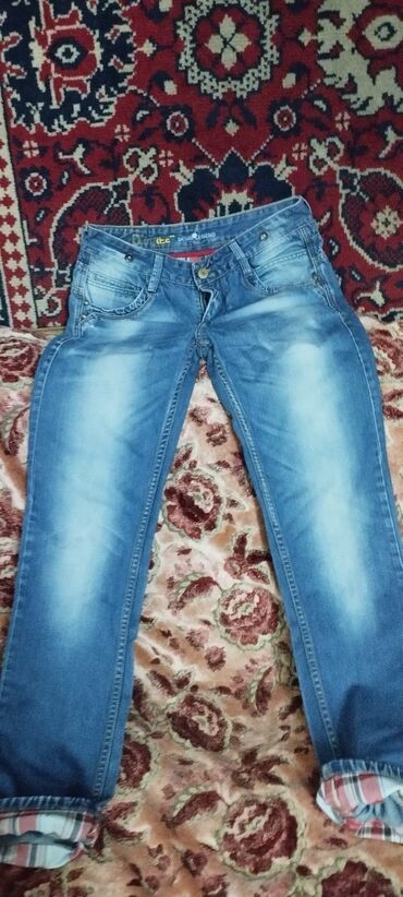 Джинсы: Набор мужских брюк и джинсов: 1) Классические брюки, светло‑серые - — 9