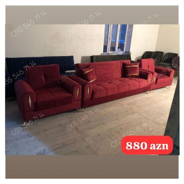 Uşaq və gənc otağı üçün dəstlər: Yeni, Divan, 2 kreslo