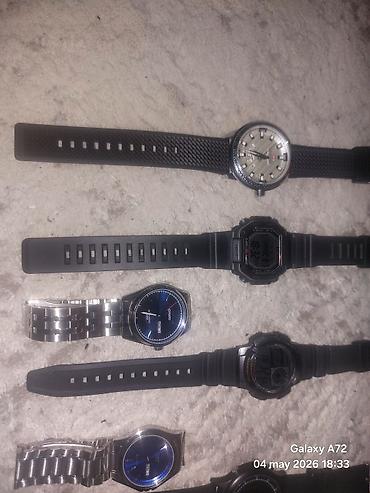 casio saat qiymetleri: Saat kolleksiyası - Naviforce analoq saat – qara silikon qayış, iri — 4