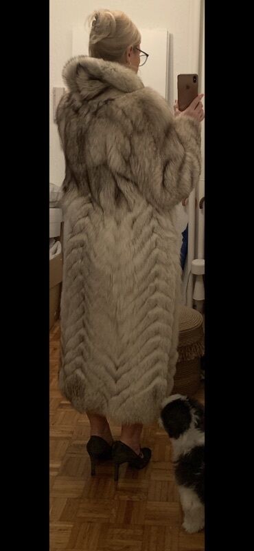 Krzneni kaputi: M, Sa postavom, Polarna lisica, bоја - Bež — 5