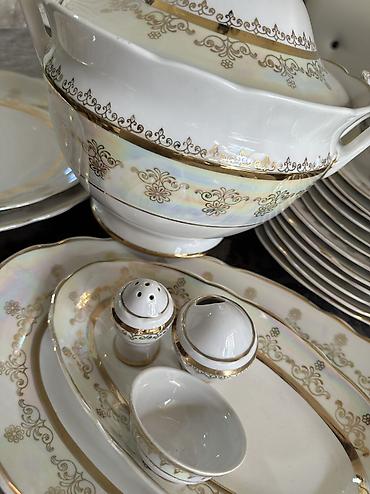 Наборы посуды: Богато и изысканно! Перламутр с позолотой! 😍 Новый столовый сервиз на — 6