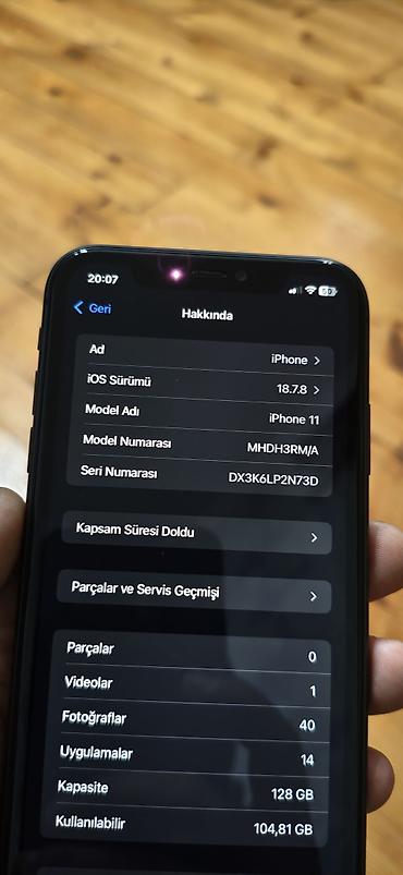 iphone 11 kac manat: IPhone 11, 128 GB, Black Titanium, Simsiz şarj, Face ID — 4