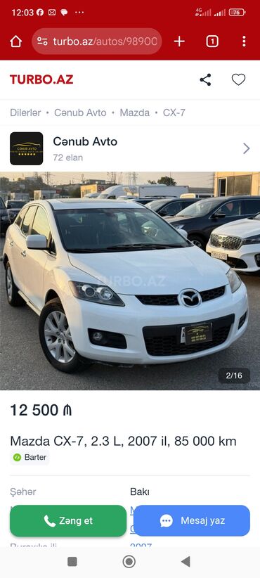 Mazda: Mazda CX-7: 2.3 l | 2007 il Krossover — 2