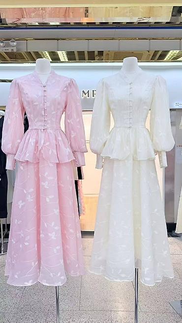 dress: Женское платье кофточка с баской и юбка миди - Фасон: приталенное, от — 1