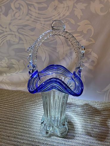 Figure: Murano nova korpa,rucni rad iz 70ih godina. Murano korpa duvano na lalafo.rs — 2 Figure: Murano nova korpa,rucni rad iz 70ih godina. Murano korpa duvano — 2