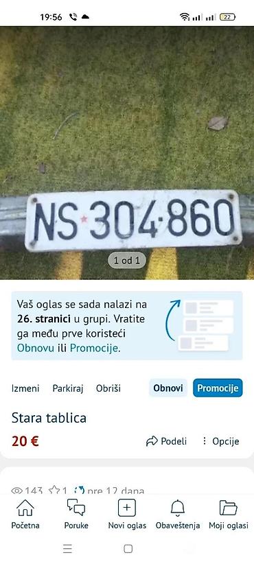 Antikviteti: STARE TABLICE I ZA MOPED KULA | Cena za 1par . Nevažeće tablice! — 2