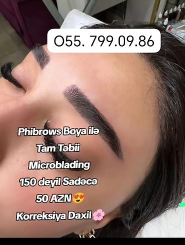 qas permanent: Phibrows boya ilə tam təbii microblading xidməti. - Təbii görünüşlü — 1