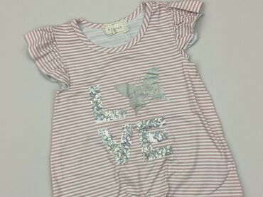 bluzka w różowe paski: Bluzka, 4-5 lat, 104-110 cm, stan - Dobry