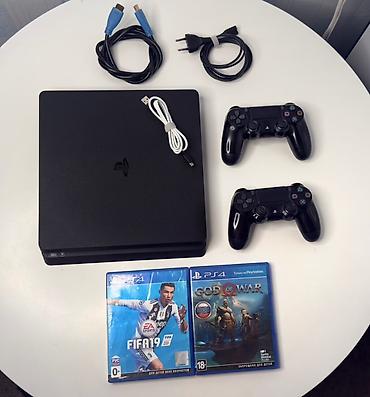 диски на playstation 4: Игровая консоль Sony PlayStation 4 Slim 500 г (чёрная), Состояние — 1