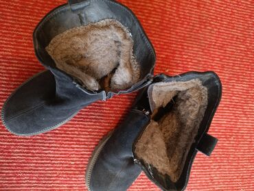 обувь лоферы: Зимние ботинки/полусапоги черные - Материал верха: замша/нубук