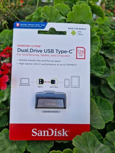 plata h61: Sandisk 128 Gb Ultra Dual Usb 3.1 Type C avadanlıqlar üçün Həm