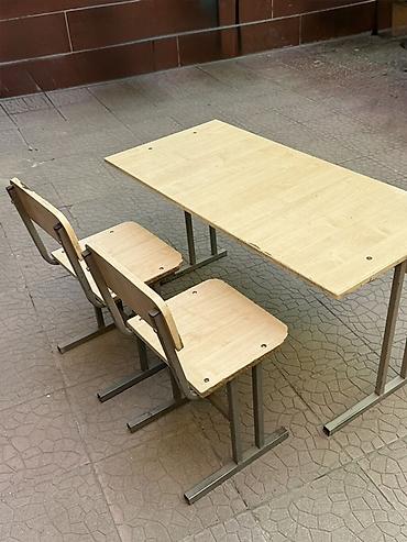 small table: Парта на двоих + 2 стула (комплект) - Назначение: для школы, детского — 3