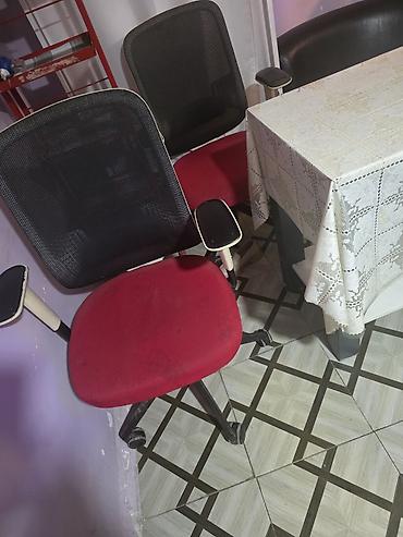 ofis dolab: Ofis kresloları dəsti - 2 ədəd mesh arxalığa sahib, qırmızı — 1