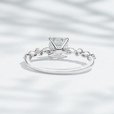 Украшения с бриллиантами: 💍 Премиальное кольцо из белого золота 750 пробы Элегантное кольцо — 5