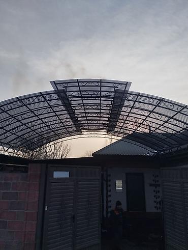 Навесы: Навес, Арочный, Металл, Поликарбонат, Установка — 25