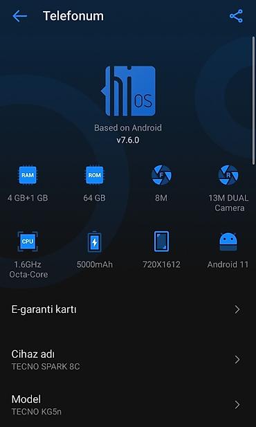 tecno spark 10 c: Tecno Spark 8C, 64 GB, rəng - Göy, Barmaq izi — 3