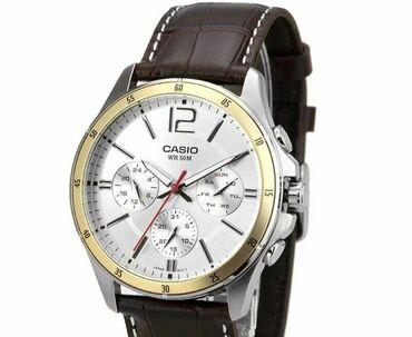 Новый, Наручные часы, Casio, цвет - Коричневый